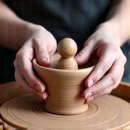 ワークショップの様子:陶芸